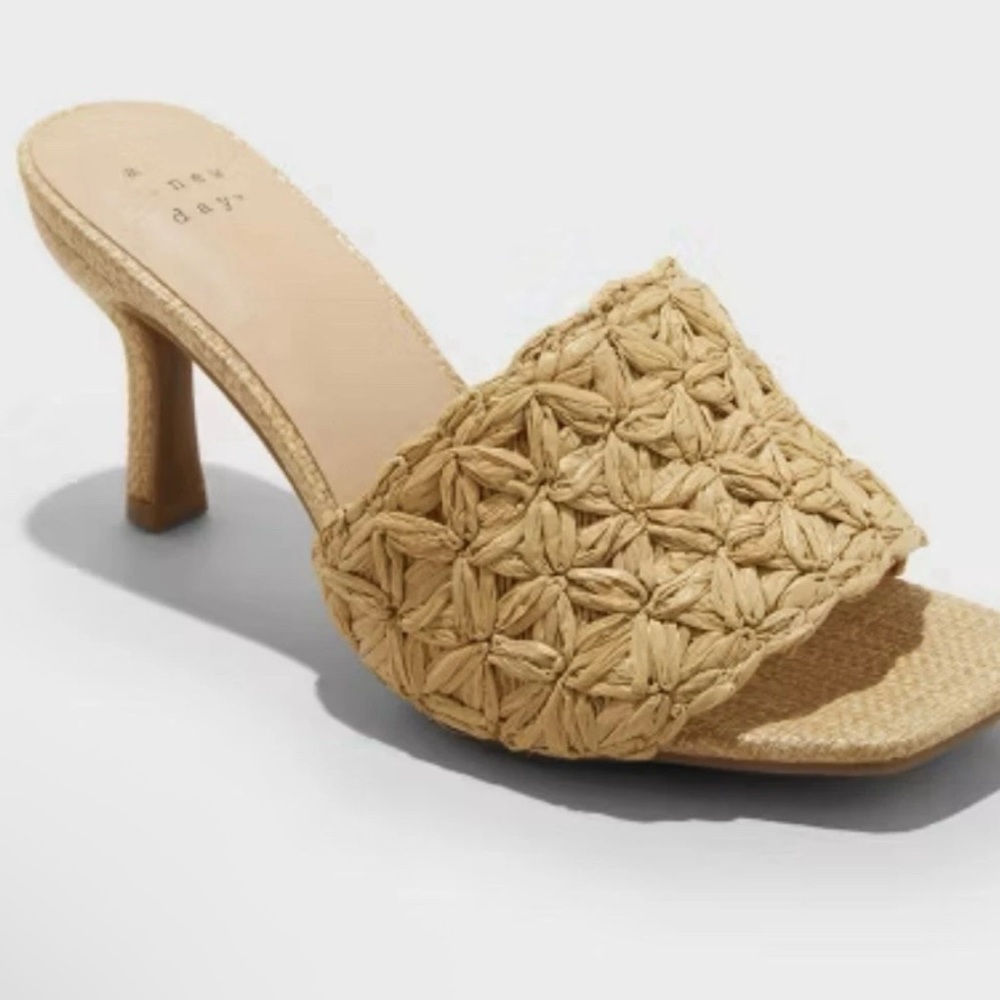 A New Day Women's Beige Woven Heels